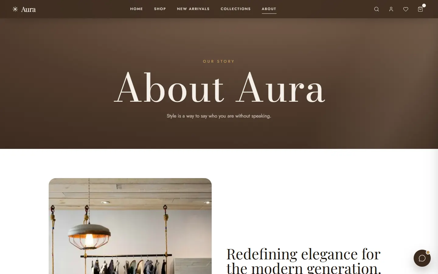 Aura: About page