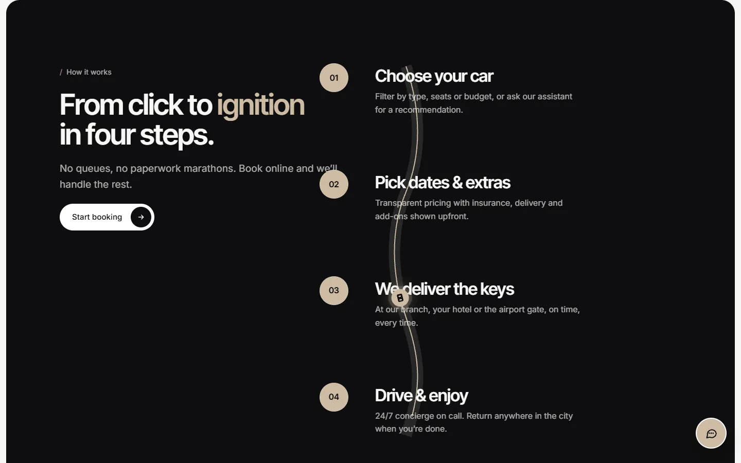 Drivia: Booking in four steps